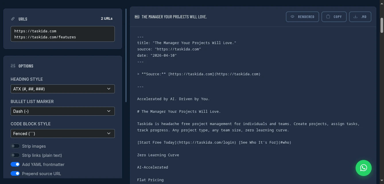 How to Convert Web Pages to Markdown for Documentation