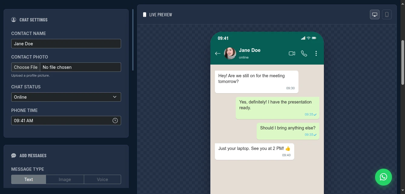 How to Create Realistic WhatsApp Chat Mockups for Marketing